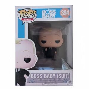 🎥Funko Pop! Movies~The Boss Baby(Suit) #394 Vaulted Vinyl Black Size 3.75 Inch